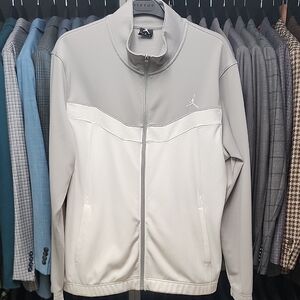 Jordan Gray and White Full Zip Track Jacket